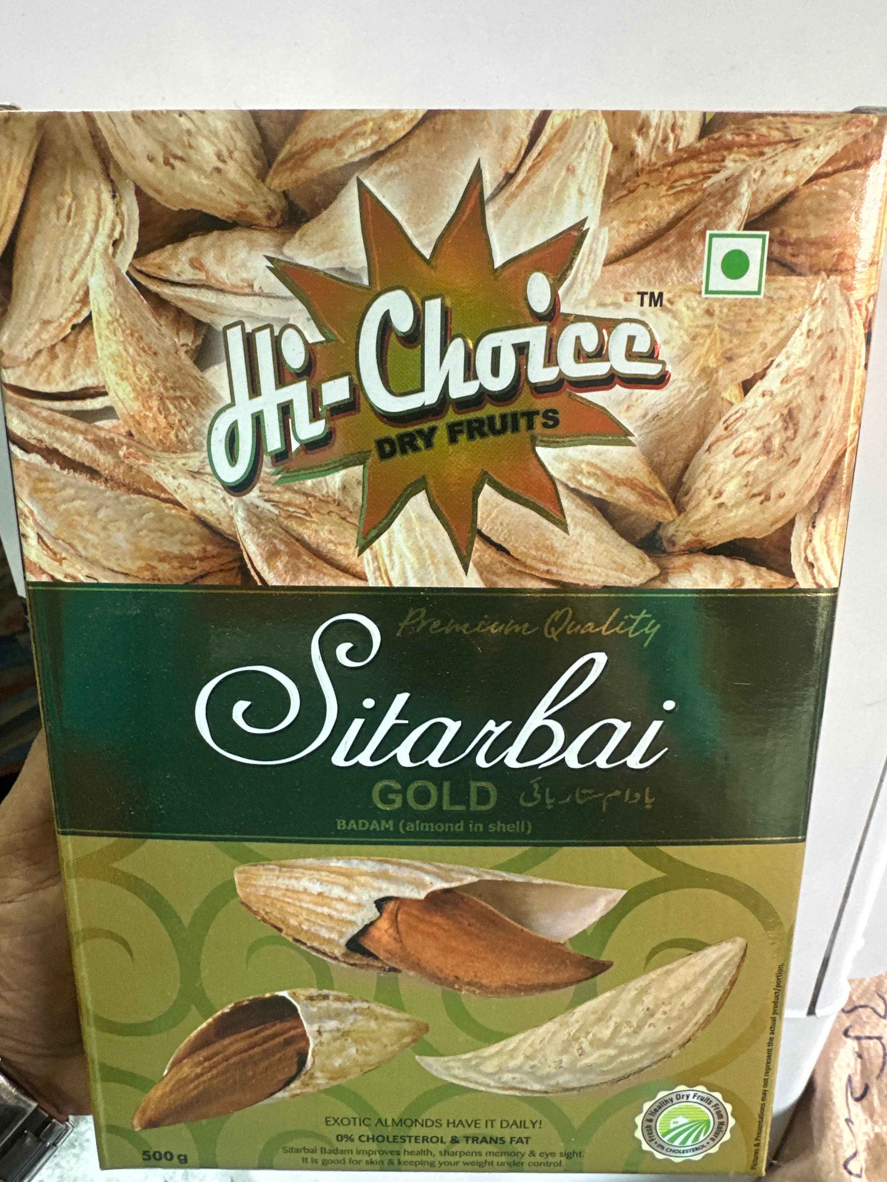Hi-Choice Sitarbhai Gold Badam (In Shell) 500g